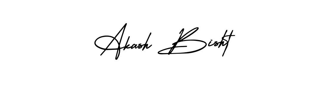 Akash Bisht stylish signature style. Best Handwritten Sign (AmerikaSignatureDemo-Regular) for my name. Handwritten Signature Collection Ideas for my name Akash Bisht. Akash Bisht signature style 3 images and pictures png