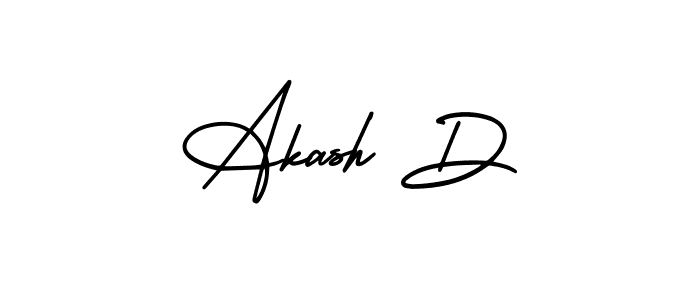 Make a beautiful signature design for name Akash D. Use this online signature maker to create a handwritten signature for free. Akash D signature style 3 images and pictures png
