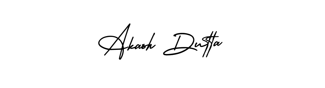 How to make Akash Dutta name signature. Use AmerikaSignatureDemo-Regular style for creating short signs online. This is the latest handwritten sign. Akash Dutta signature style 3 images and pictures png