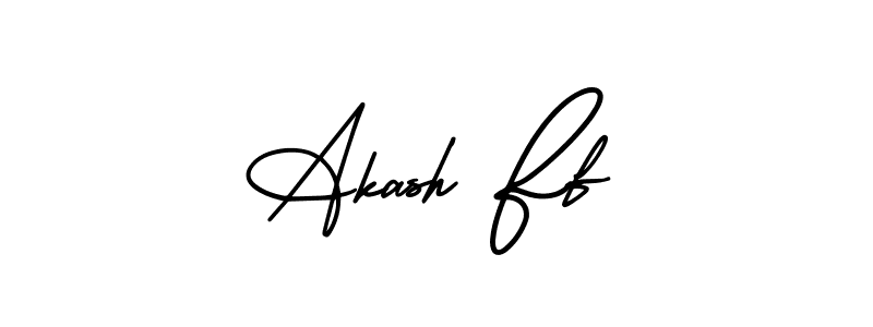 Akash Ff stylish signature style. Best Handwritten Sign (AmerikaSignatureDemo-Regular) for my name. Handwritten Signature Collection Ideas for my name Akash Ff. Akash Ff signature style 3 images and pictures png