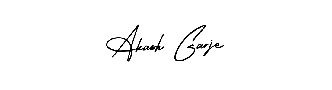 The best way (AmerikaSignatureDemo-Regular) to make a short signature is to pick only two or three words in your name. The name Akash Garje include a total of six letters. For converting this name. Akash Garje signature style 3 images and pictures png