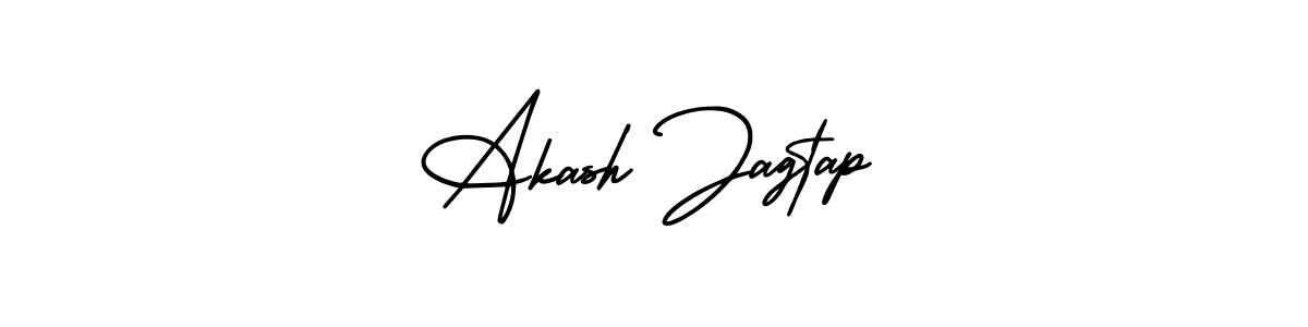 The best way (AmerikaSignatureDemo-Regular) to make a short signature is to pick only two or three words in your name. The name Akash Jagtap include a total of six letters. For converting this name. Akash Jagtap signature style 3 images and pictures png