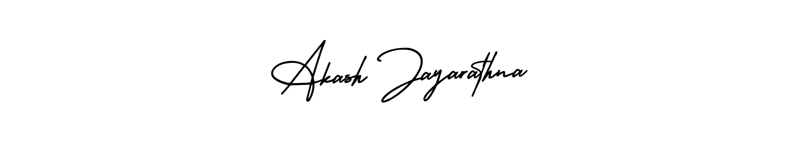 You should practise on your own different ways (AmerikaSignatureDemo-Regular) to write your name (Akash Jayarathna) in signature. don't let someone else do it for you. Akash Jayarathna signature style 3 images and pictures png