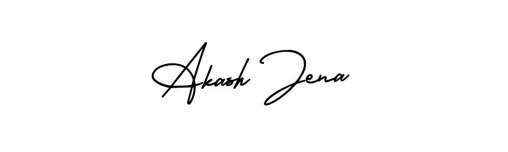 This is the best signature style for the Akash Jena name. Also you like these signature font (AmerikaSignatureDemo-Regular). Mix name signature. Akash Jena signature style 3 images and pictures png