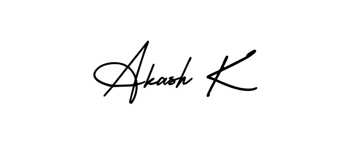 AmerikaSignatureDemo-Regular is a professional signature style that is perfect for those who want to add a touch of class to their signature. It is also a great choice for those who want to make their signature more unique. Get Akash K name to fancy signature for free. Akash K signature style 3 images and pictures png