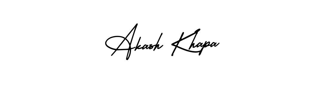 Make a beautiful signature design for name Akash Khapa. With this signature (AmerikaSignatureDemo-Regular) style, you can create a handwritten signature for free. Akash Khapa signature style 3 images and pictures png