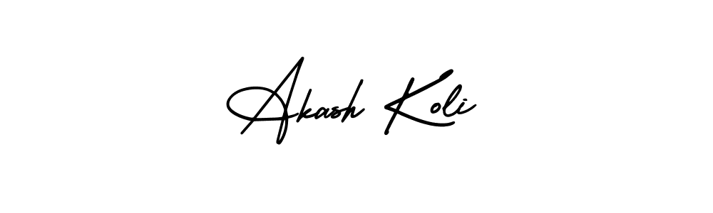 How to make Akash Koli signature? AmerikaSignatureDemo-Regular is a professional autograph style. Create handwritten signature for Akash Koli name. Akash Koli signature style 3 images and pictures png