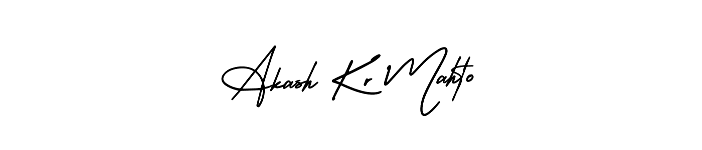 Make a beautiful signature design for name Akash Kr Mahto. With this signature (AmerikaSignatureDemo-Regular) style, you can create a handwritten signature for free. Akash Kr Mahto signature style 3 images and pictures png
