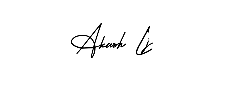 It looks lik you need a new signature style for name Akash Lj. Design unique handwritten (AmerikaSignatureDemo-Regular) signature with our free signature maker in just a few clicks. Akash Lj signature style 3 images and pictures png