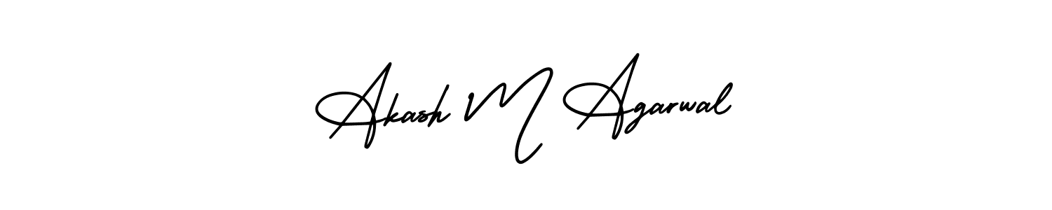 Make a beautiful signature design for name Akash M Agarwal. Use this online signature maker to create a handwritten signature for free. Akash M Agarwal signature style 3 images and pictures png