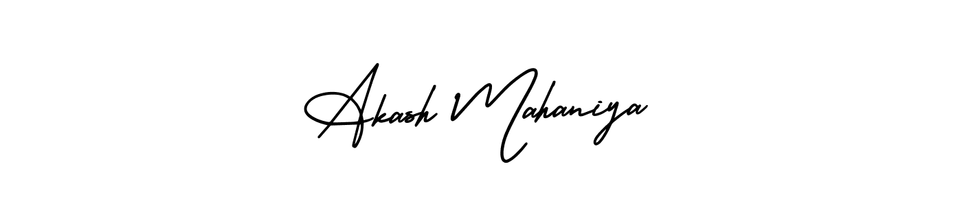 Make a beautiful signature design for name Akash Mahaniya. With this signature (AmerikaSignatureDemo-Regular) style, you can create a handwritten signature for free. Akash Mahaniya signature style 3 images and pictures png