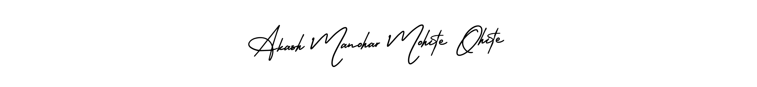 Make a beautiful signature design for name Akash Manohar Mohite Ohite. With this signature (AmerikaSignatureDemo-Regular) style, you can create a handwritten signature for free. Akash Manohar Mohite Ohite signature style 3 images and pictures png