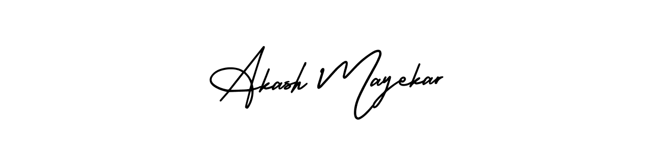 AmerikaSignatureDemo-Regular is a professional signature style that is perfect for those who want to add a touch of class to their signature. It is also a great choice for those who want to make their signature more unique. Get Akash Mayekar name to fancy signature for free. Akash Mayekar signature style 3 images and pictures png