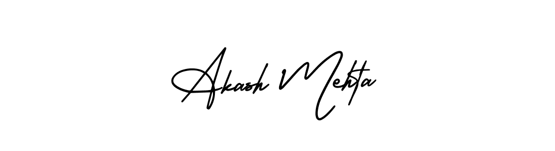 Make a beautiful signature design for name Akash Mehta. With this signature (AmerikaSignatureDemo-Regular) style, you can create a handwritten signature for free. Akash Mehta signature style 3 images and pictures png