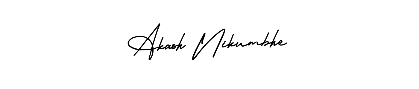 Design your own signature with our free online signature maker. With this signature software, you can create a handwritten (AmerikaSignatureDemo-Regular) signature for name Akash Nikumbhe. Akash Nikumbhe signature style 3 images and pictures png