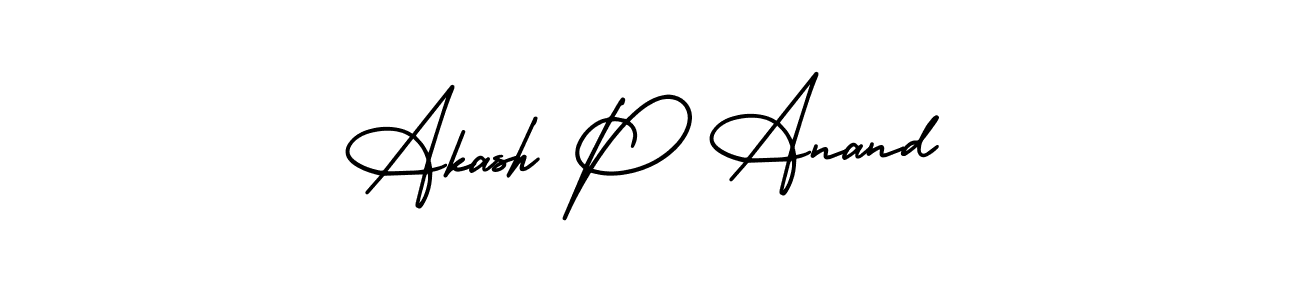 How to make Akash P Anand signature? AmerikaSignatureDemo-Regular is a professional autograph style. Create handwritten signature for Akash P Anand name. Akash P Anand signature style 3 images and pictures png