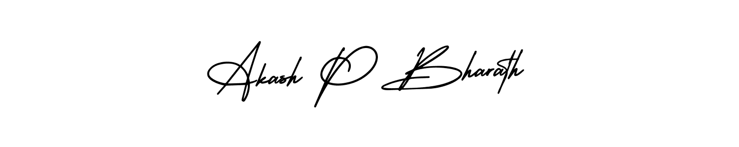 Akash P Bharath stylish signature style. Best Handwritten Sign (AmerikaSignatureDemo-Regular) for my name. Handwritten Signature Collection Ideas for my name Akash P Bharath. Akash P Bharath signature style 3 images and pictures png
