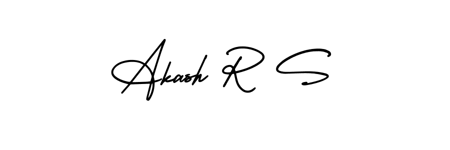 if you are searching for the best signature style for your name Akash R S. so please give up your signature search. here we have designed multiple signature styles  using AmerikaSignatureDemo-Regular. Akash R S signature style 3 images and pictures png