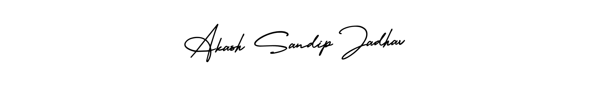 AmerikaSignatureDemo-Regular is a professional signature style that is perfect for those who want to add a touch of class to their signature. It is also a great choice for those who want to make their signature more unique. Get Akash Sandip Jadhav name to fancy signature for free. Akash Sandip Jadhav signature style 3 images and pictures png