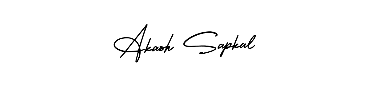 if you are searching for the best signature style for your name Akash Sapkal. so please give up your signature search. here we have designed multiple signature styles  using AmerikaSignatureDemo-Regular. Akash Sapkal signature style 3 images and pictures png