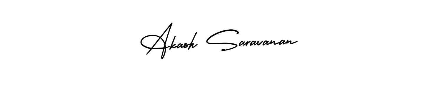 if you are searching for the best signature style for your name Akash Saravanan. so please give up your signature search. here we have designed multiple signature styles  using AmerikaSignatureDemo-Regular. Akash Saravanan signature style 3 images and pictures png