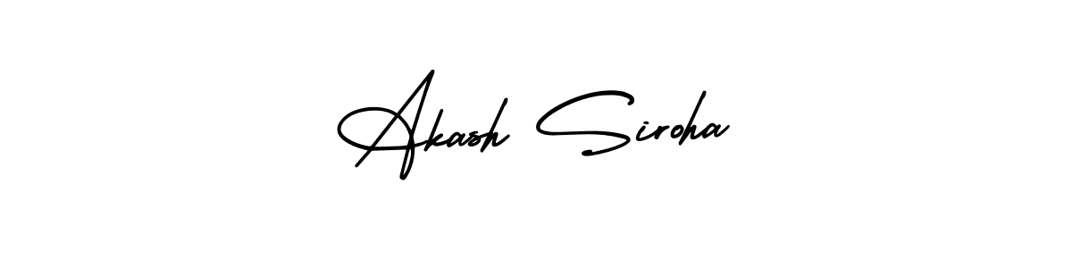 Design your own signature with our free online signature maker. With this signature software, you can create a handwritten (AmerikaSignatureDemo-Regular) signature for name Akash Siroha. Akash Siroha signature style 3 images and pictures png