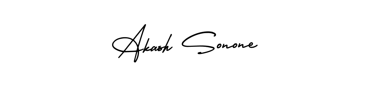 This is the best signature style for the Akash Sonone name. Also you like these signature font (AmerikaSignatureDemo-Regular). Mix name signature. Akash Sonone signature style 3 images and pictures png