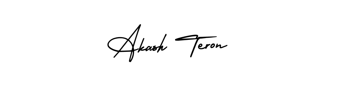 Check out images of Autograph of Akash Teron name. Actor Akash Teron Signature Style. AmerikaSignatureDemo-Regular is a professional sign style online. Akash Teron signature style 3 images and pictures png