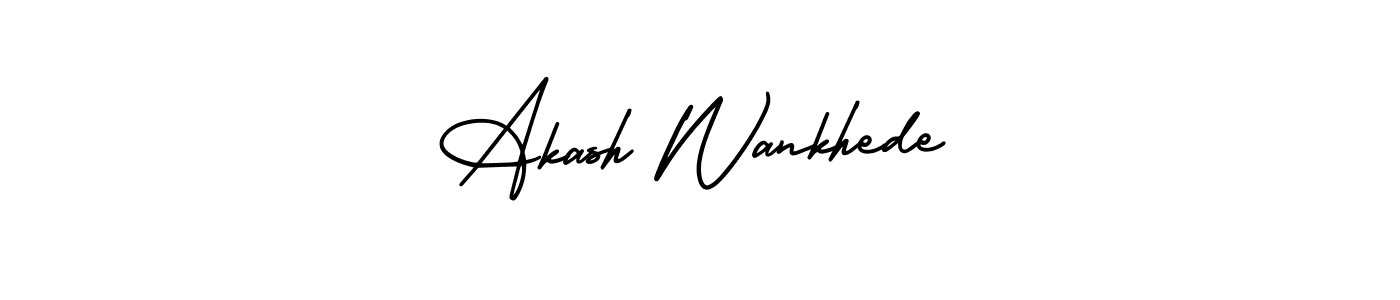 Create a beautiful signature design for name Akash Wankhede. With this signature (AmerikaSignatureDemo-Regular) fonts, you can make a handwritten signature for free. Akash Wankhede signature style 3 images and pictures png