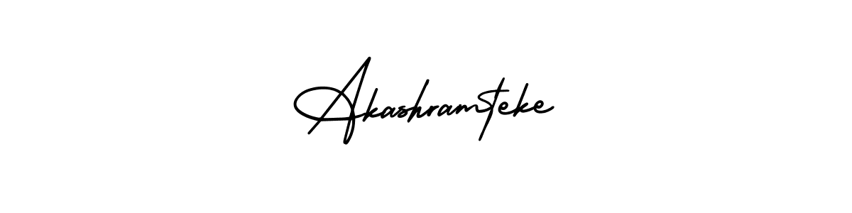 How to make Akashramteke name signature. Use AmerikaSignatureDemo-Regular style for creating short signs online. This is the latest handwritten sign. Akashramteke signature style 3 images and pictures png