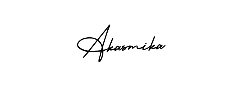 Make a beautiful signature design for name Akasmika. With this signature (AmerikaSignatureDemo-Regular) style, you can create a handwritten signature for free. Akasmika signature style 3 images and pictures png