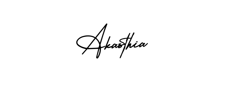 How to Draw Akasthia signature style? AmerikaSignatureDemo-Regular is a latest design signature styles for name Akasthia. Akasthia signature style 3 images and pictures png