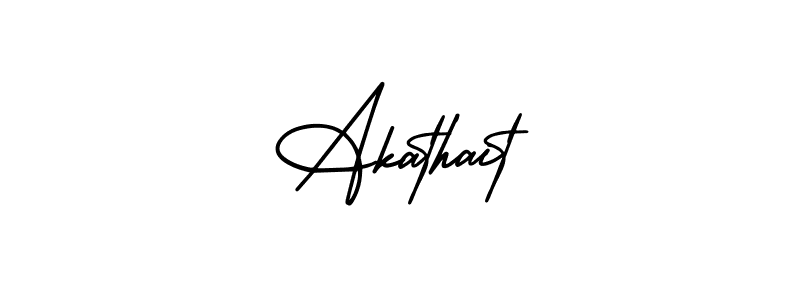 It looks lik you need a new signature style for name Akathait. Design unique handwritten (AmerikaSignatureDemo-Regular) signature with our free signature maker in just a few clicks. Akathait signature style 3 images and pictures png