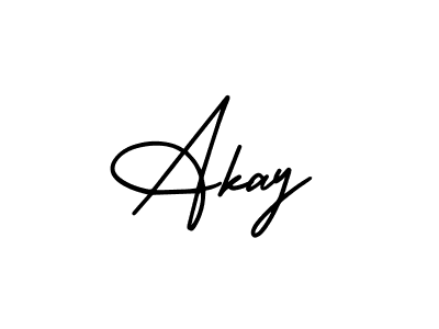 The best way (AmerikaSignatureDemo-Regular) to make a short signature is to pick only two or three words in your name. The name Akay include a total of six letters. For converting this name. Akay signature style 3 images and pictures png