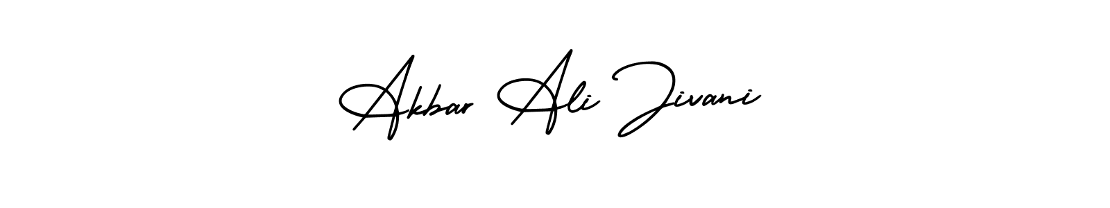 The best way (AmerikaSignatureDemo-Regular) to make a short signature is to pick only two or three words in your name. The name Akbar Ali Jivani include a total of six letters. For converting this name. Akbar Ali Jivani signature style 3 images and pictures png