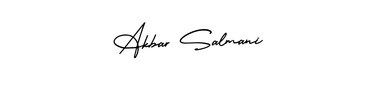 Design your own signature with our free online signature maker. With this signature software, you can create a handwritten (AmerikaSignatureDemo-Regular) signature for name Akbar Salmani. Akbar Salmani signature style 3 images and pictures png