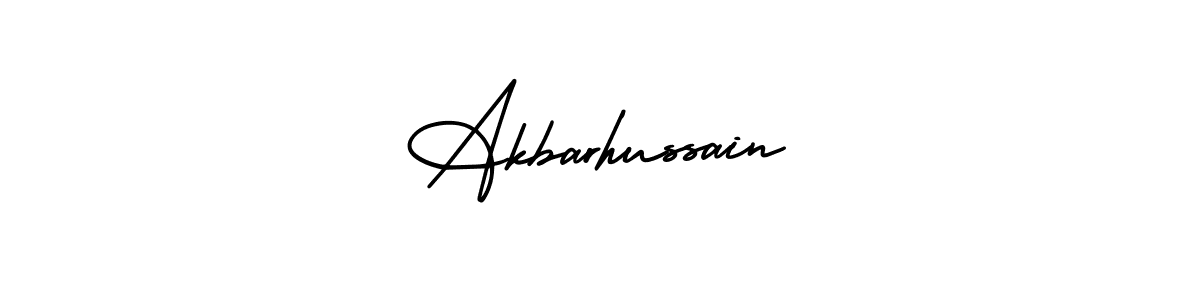 AmerikaSignatureDemo-Regular is a professional signature style that is perfect for those who want to add a touch of class to their signature. It is also a great choice for those who want to make their signature more unique. Get Akbarhussain name to fancy signature for free. Akbarhussain signature style 3 images and pictures png