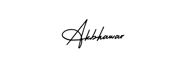 Akbhawar stylish signature style. Best Handwritten Sign (AmerikaSignatureDemo-Regular) for my name. Handwritten Signature Collection Ideas for my name Akbhawar. Akbhawar signature style 3 images and pictures png