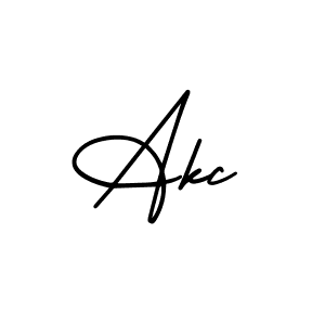 Use a signature maker to create a handwritten signature online. With this signature software, you can design (AmerikaSignatureDemo-Regular) your own signature for name Akc. Akc signature style 3 images and pictures png