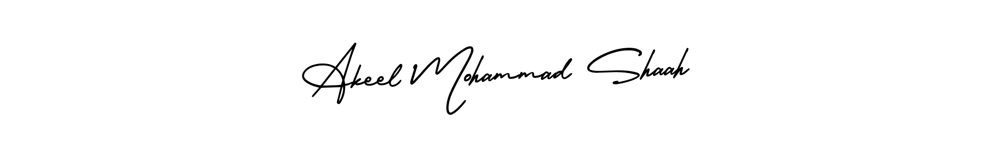Akeel Mohammad Shaah stylish signature style. Best Handwritten Sign (AmerikaSignatureDemo-Regular) for my name. Handwritten Signature Collection Ideas for my name Akeel Mohammad Shaah. Akeel Mohammad Shaah signature style 3 images and pictures png