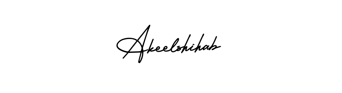 Design your own signature with our free online signature maker. With this signature software, you can create a handwritten (AmerikaSignatureDemo-Regular) signature for name Akeelshihab. Akeelshihab signature style 3 images and pictures png