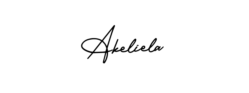 This is the best signature style for the Akeliela name. Also you like these signature font (AmerikaSignatureDemo-Regular). Mix name signature. Akeliela signature style 3 images and pictures png