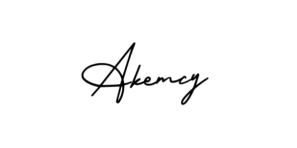 Make a beautiful signature design for name Akemcy. With this signature (AmerikaSignatureDemo-Regular) style, you can create a handwritten signature for free. Akemcy signature style 3 images and pictures png
