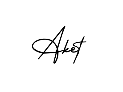 How to make Aket signature? AmerikaSignatureDemo-Regular is a professional autograph style. Create handwritten signature for Aket name. Aket signature style 3 images and pictures png