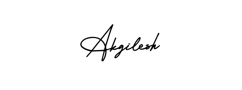 How to make Akgilesh signature? AmerikaSignatureDemo-Regular is a professional autograph style. Create handwritten signature for Akgilesh name. Akgilesh signature style 3 images and pictures png