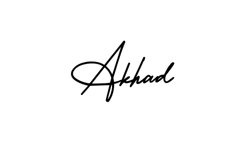 AmerikaSignatureDemo-Regular is a professional signature style that is perfect for those who want to add a touch of class to their signature. It is also a great choice for those who want to make their signature more unique. Get Akhad name to fancy signature for free. Akhad signature style 3 images and pictures png