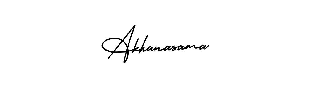 Similarly AmerikaSignatureDemo-Regular is the best handwritten signature design. Signature creator online .You can use it as an online autograph creator for name Akhanasama. Akhanasama signature style 3 images and pictures png