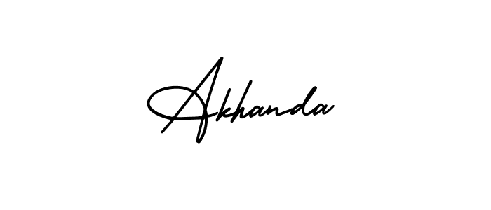 Create a beautiful signature design for name Akhanda. With this signature (AmerikaSignatureDemo-Regular) fonts, you can make a handwritten signature for free. Akhanda signature style 3 images and pictures png