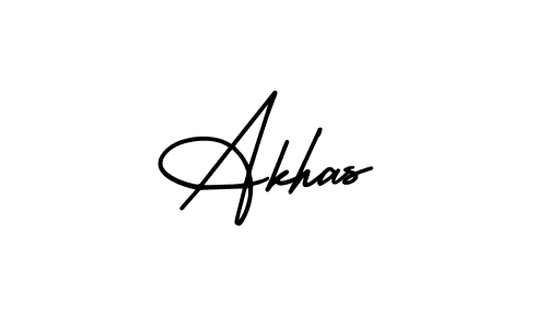 Akhas stylish signature style. Best Handwritten Sign (AmerikaSignatureDemo-Regular) for my name. Handwritten Signature Collection Ideas for my name Akhas. Akhas signature style 3 images and pictures png