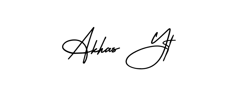 Design your own signature with our free online signature maker. With this signature software, you can create a handwritten (AmerikaSignatureDemo-Regular) signature for name Akhas Yt. Akhas Yt signature style 3 images and pictures png